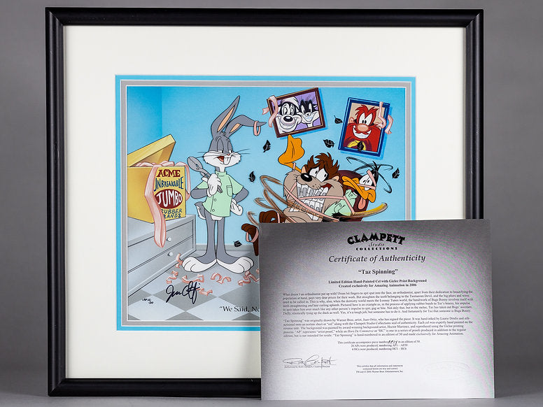 Bugs Bunny "Taz Spinning" Animation Cel Proof Looney Tunes 14/20