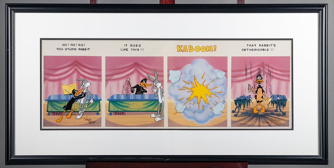 Bugs Bunny Daffy Duck Kaboom Limited Edition Art Signed 1995