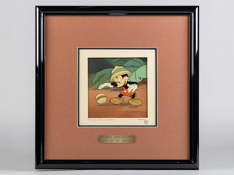 Pluto and the Armadillo Animation Cel with Courvoisier Background 1942 Disney