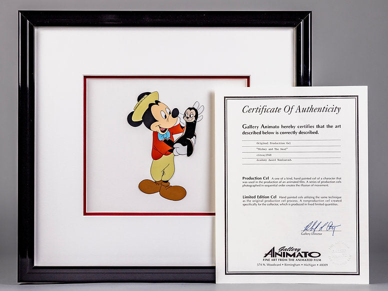 Mickey and the Seal Production Animation Cel 1948 Disney