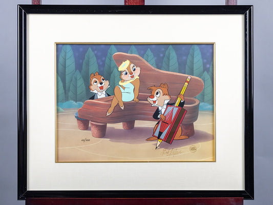 Chip and Dale Two Chips and a Miss Ltd Ed Animation Cel Signed 1952 Disney