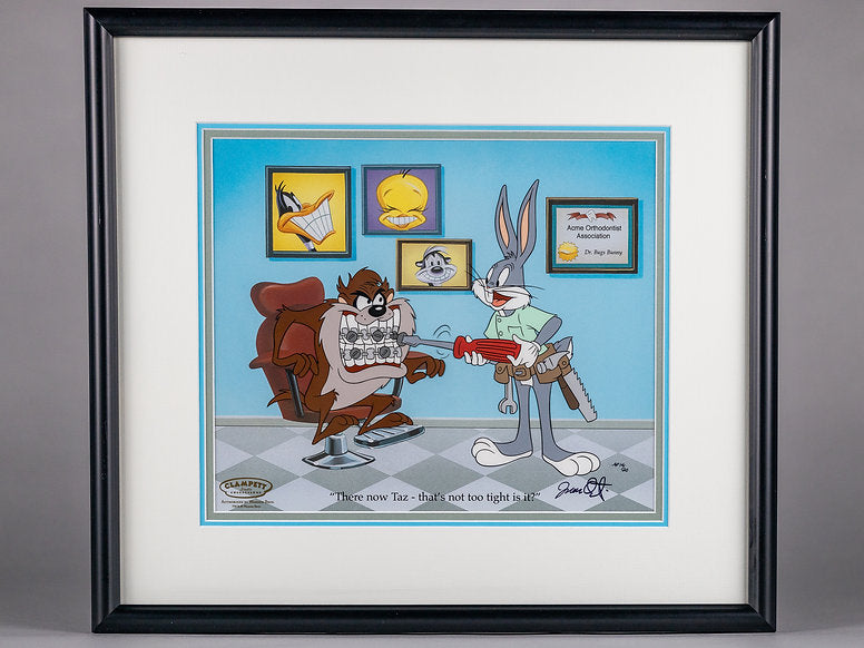 Bugs Bunny "Tasmanian Teeth Tightening" Animation Cel Proof