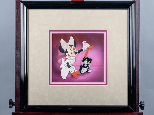 Minnie Mouse Bath Day Animation Cel with Courvoisier Background 1946 Disney