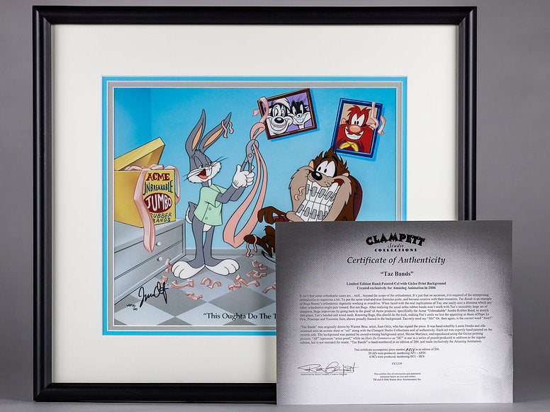 Bugs Bunny "Taz Bands" Animation Cel Proof