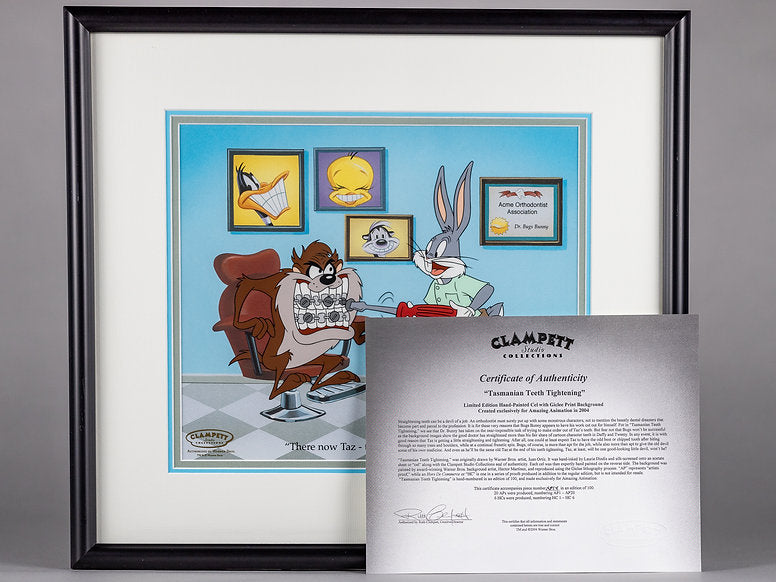 Bugs Bunny "Tasmanian Teeth Tightening" Animation Cel Proof 2004