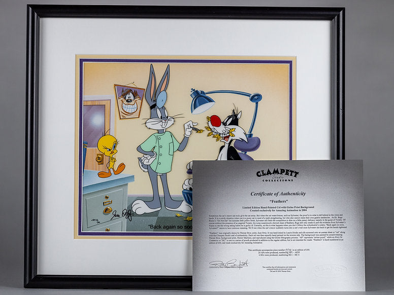 Bugs Bunny "Feathers" Animation Cel Proof