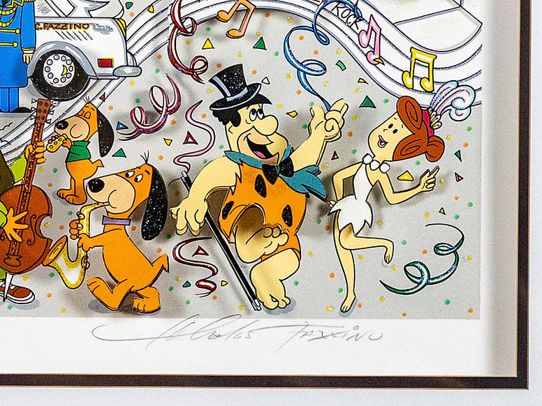 Limited Edition 3D Fine Art "Flintstones Broadway Toons"