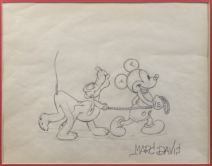 Mickey Mouse Society Dog Show Production Animation Cel Original 1939 Signed