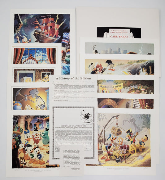 A Lithographic Suite of Preliminary Paintings by Carl Barks Set #1 127/500