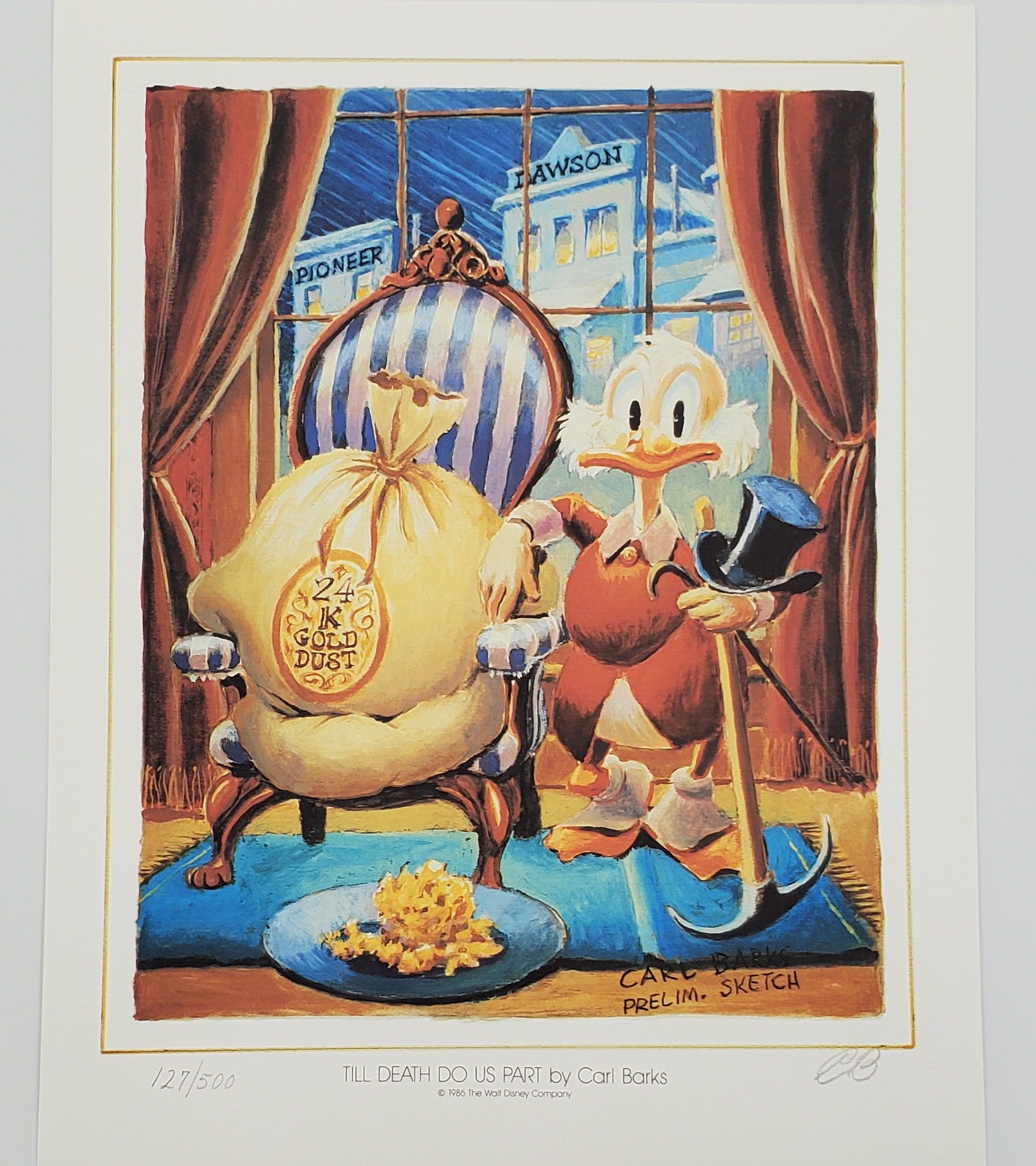 A Lithographic Suite of Preliminary Uncle Scrooge and Donald Duck Paintings by Carl Barks Set 1 #127/500