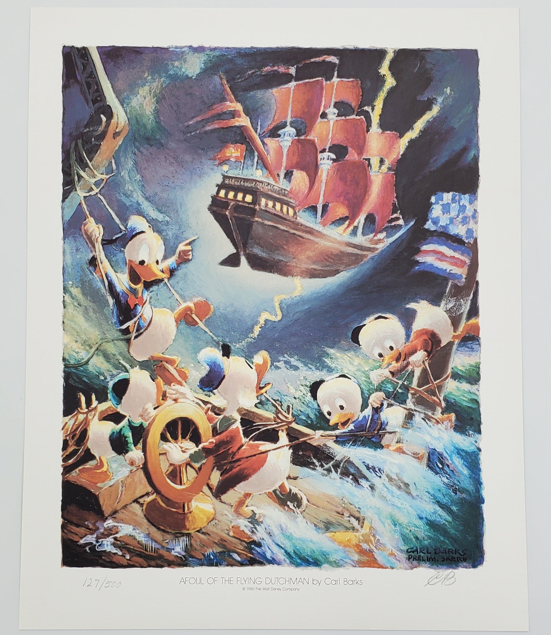 A Lithographic Suite of Preliminary Uncle Scrooge and Donald Duck Paintings by Carl Barks Set 1 #127/500