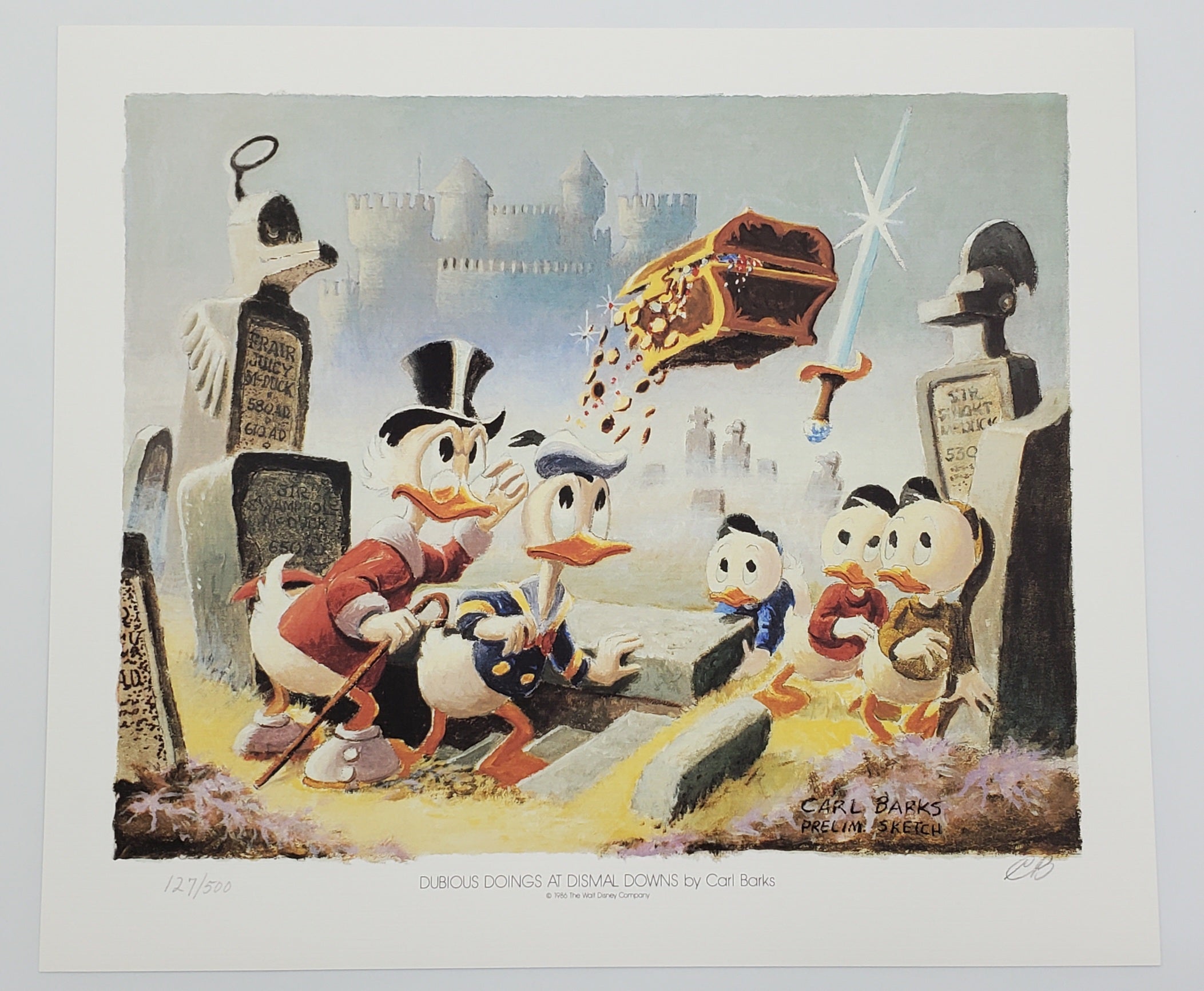 A Lithographic Suite of Preliminary Uncle Scrooge and Donald Duck Paintings by Carl Barks Set 1 #127/500
