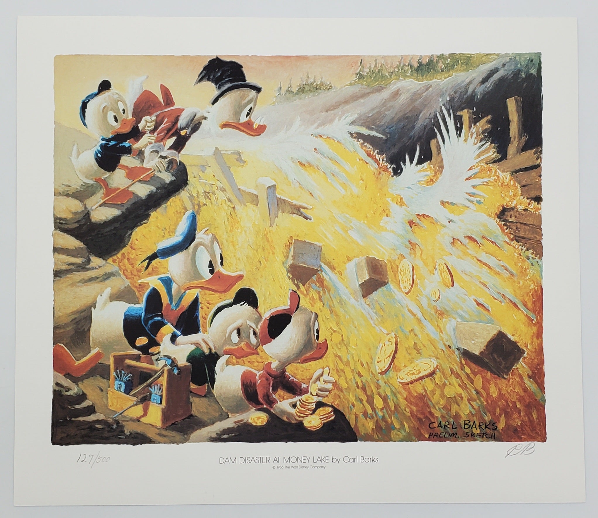 A Lithographic Suite of Preliminary Uncle Scrooge and Donald Duck Paintings by Carl Barks Set 1 #127/500