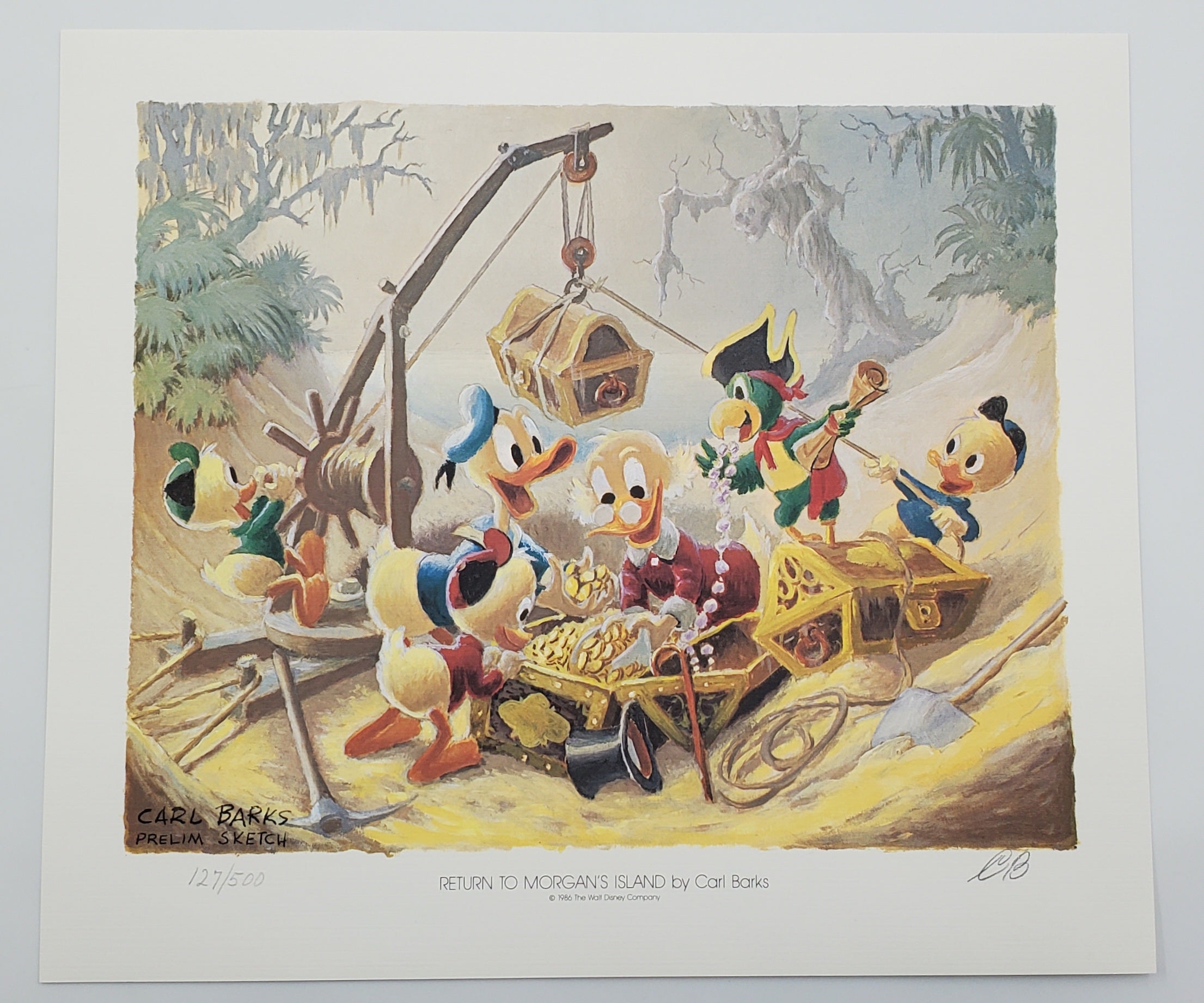 A Lithographic Suite of Preliminary Uncle Scrooge and Donald Duck Paintings by Carl Barks Set 1 #127/500