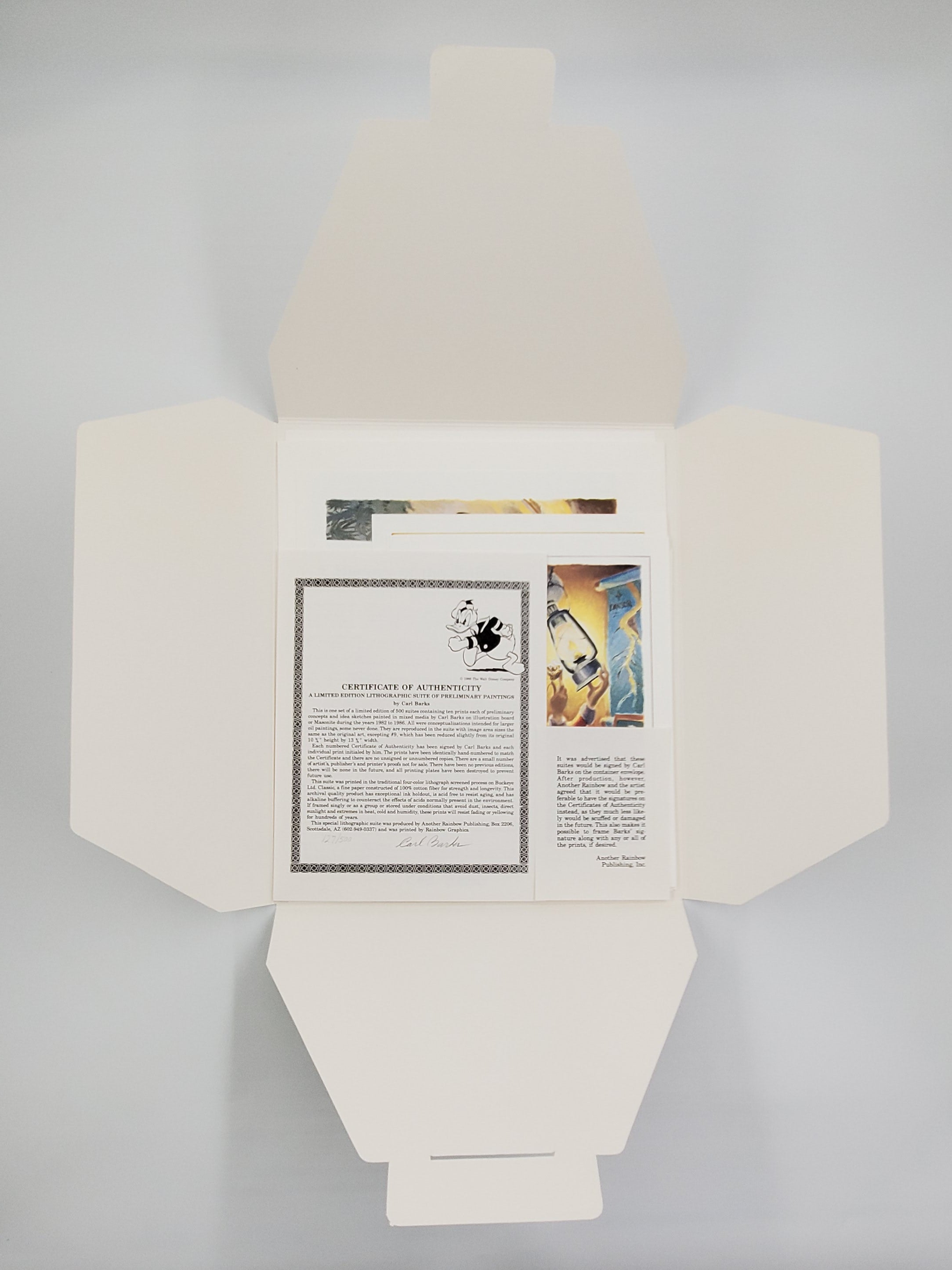 A Lithographic Suite of Preliminary Uncle Scrooge and Donald Duck Paintings by Carl Barks Set 1 #127/500