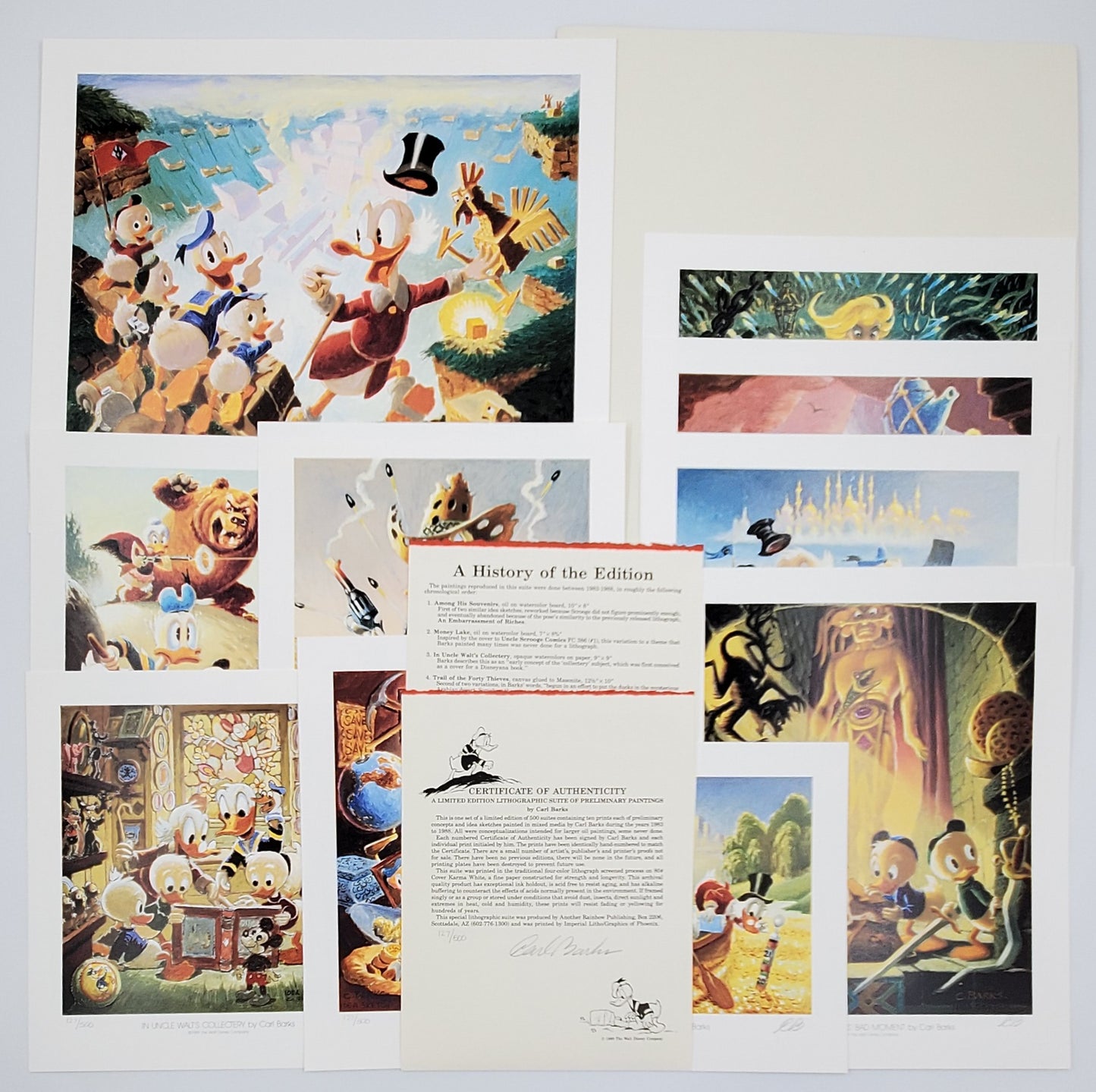 A Lithographic Suite of Preliminary Paintings by Carl Barks Set #2 127/500