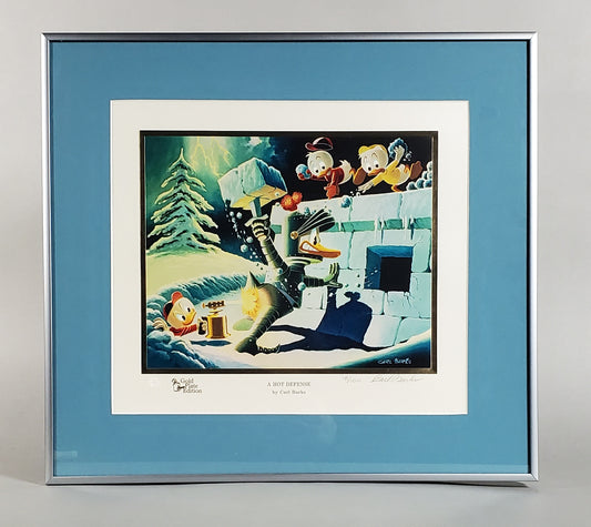 A Hot Defense Carl Barks Signed Gold Plate Edition