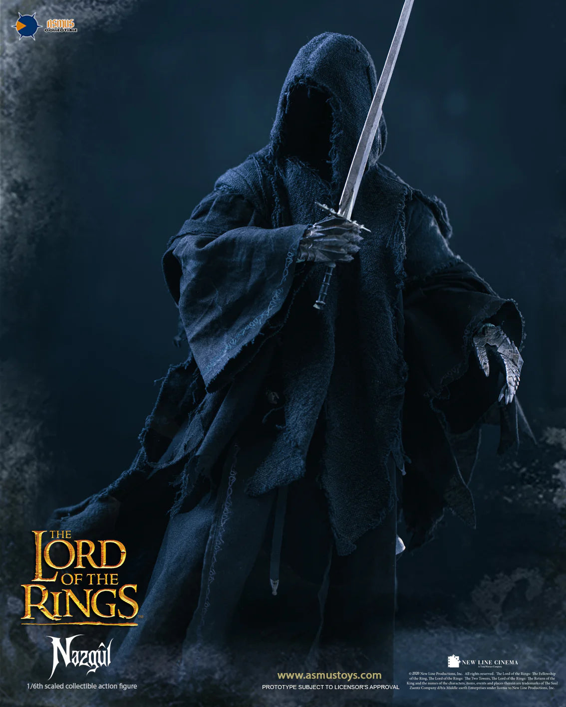 Lord of the Rings Nazgul 1/6 Scale Asmus Toys Action Figure NIB