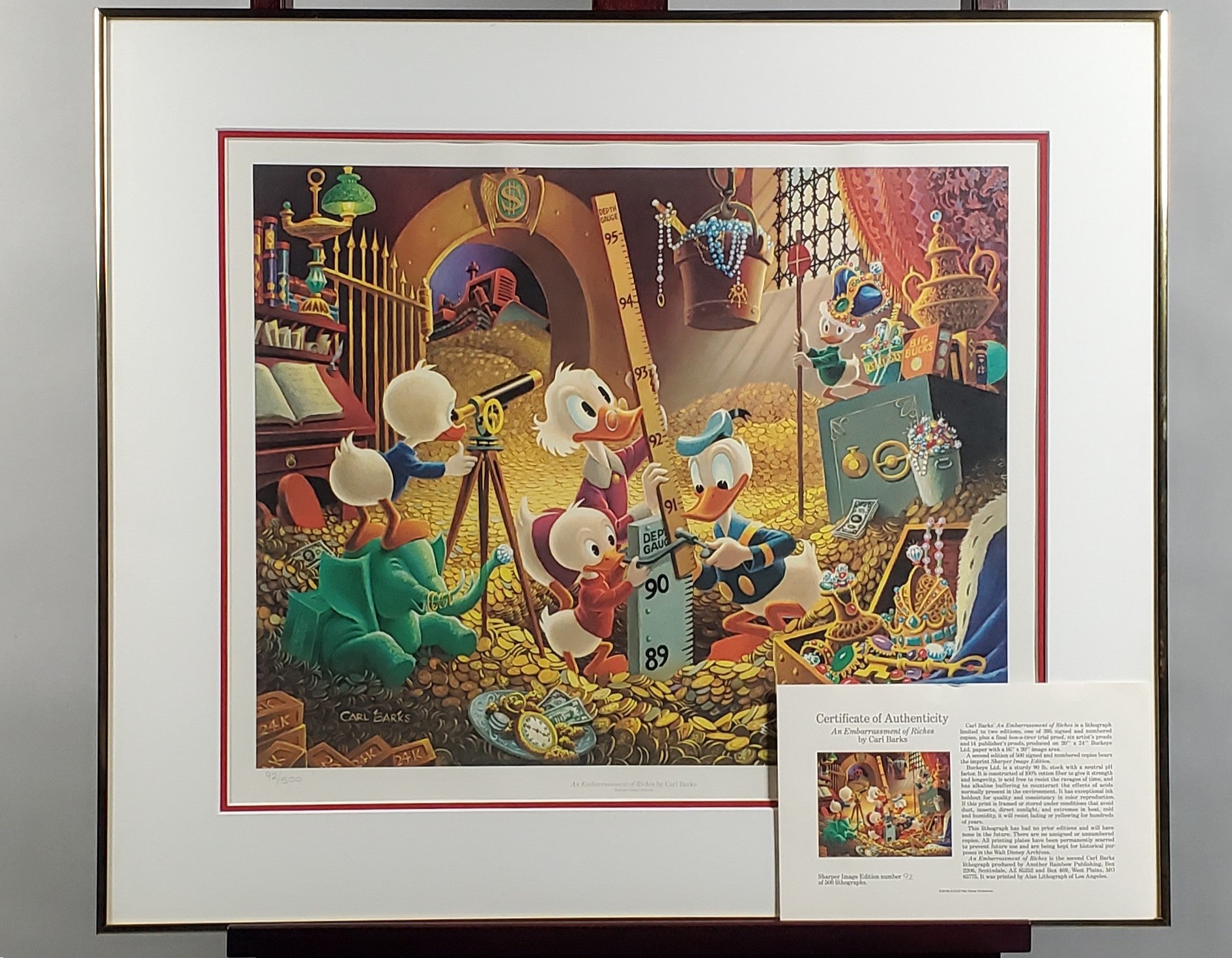 Donald Duck and Uncle Scrooge An Embarrassment Of Riches Carl Barks Signed Sharper Image Edition