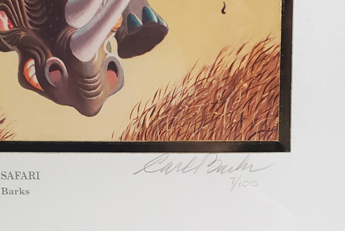 Donald Duck and Uncle Scrooge Far Out Safari Carl Barks Signed Gold Plate Edition