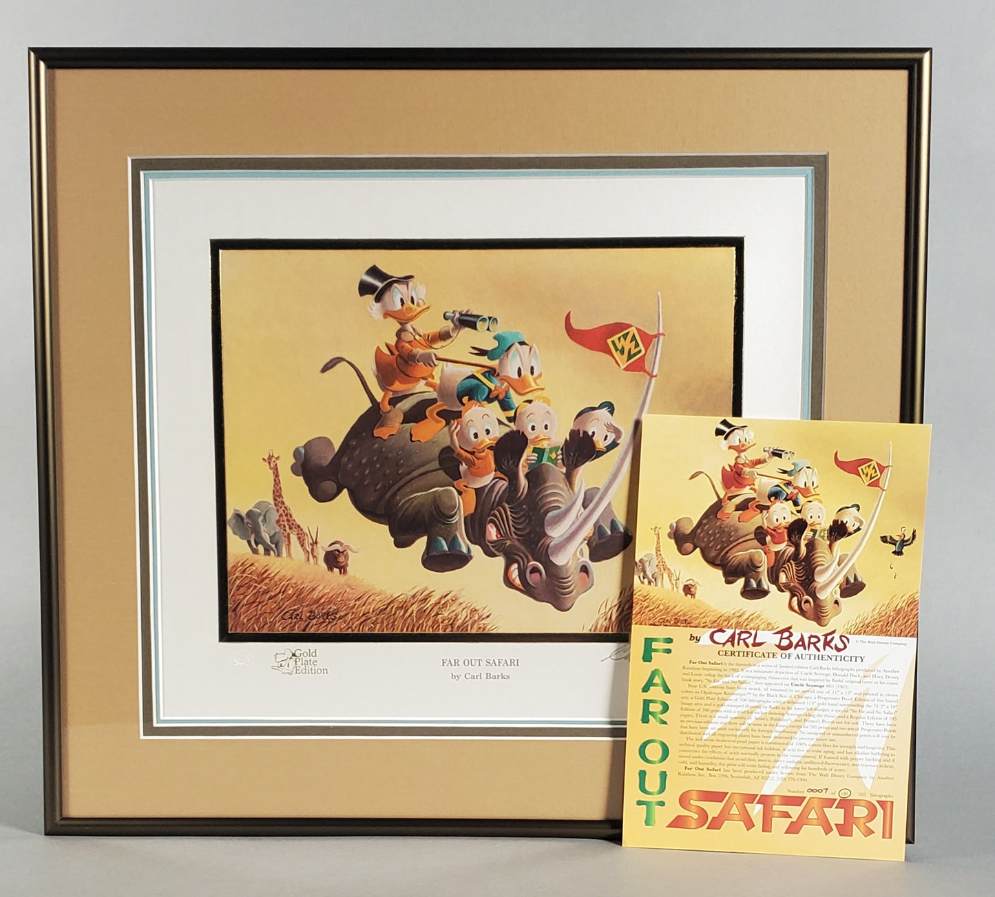 Far Out Safari Carl Barks Signed Gold Plate Edition