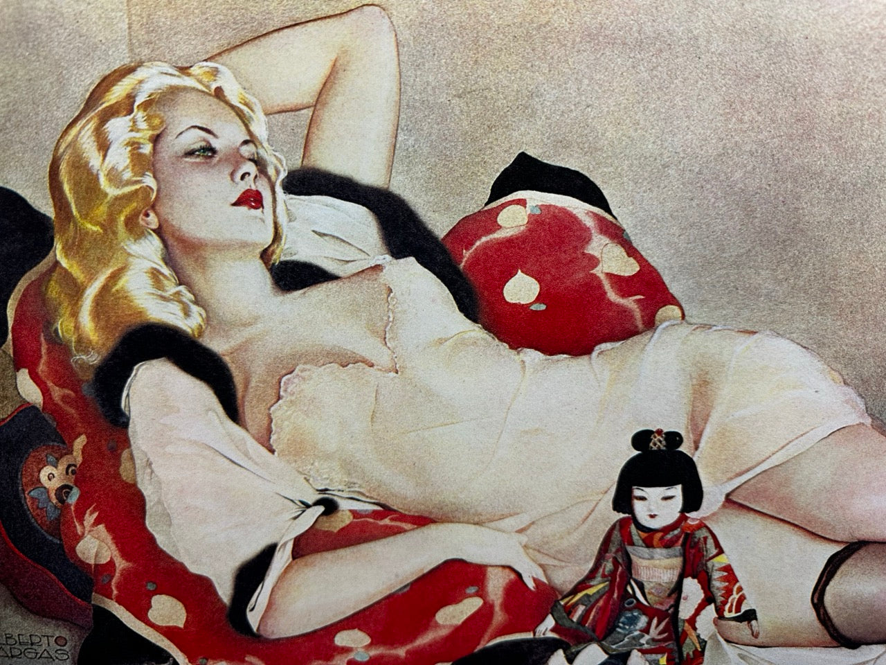 Back to the Past Collectibles - Fleurs du Mal (Flowers of Evil) Lithograph - Alberto Vargas Signed Art 1979