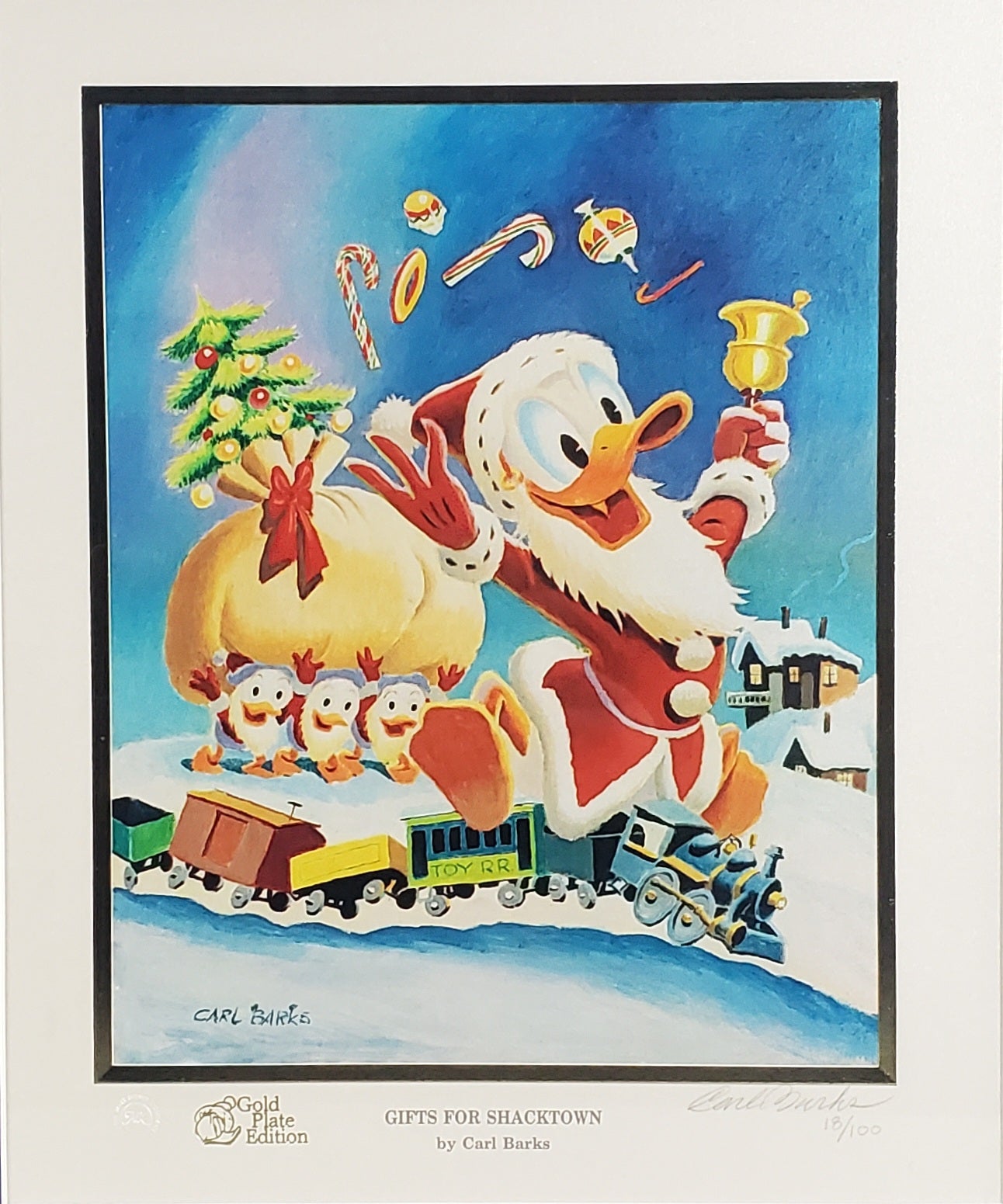 Donald Duck Gifts For Shacktown Carl Barks Signed Gold Plate Edition