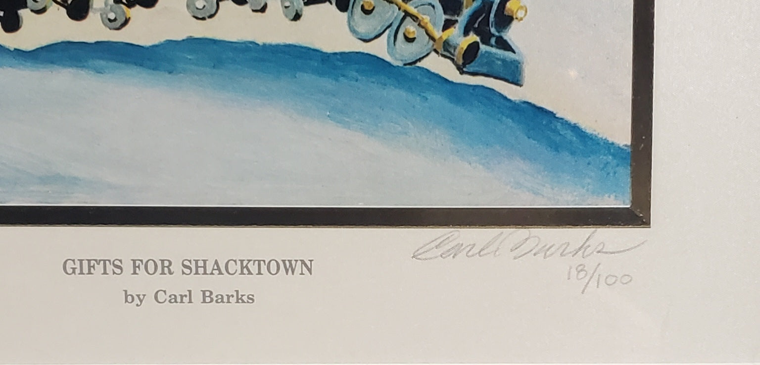 Donald Duck Gifts For Shacktown Carl Barks Signed Gold Plate Edition