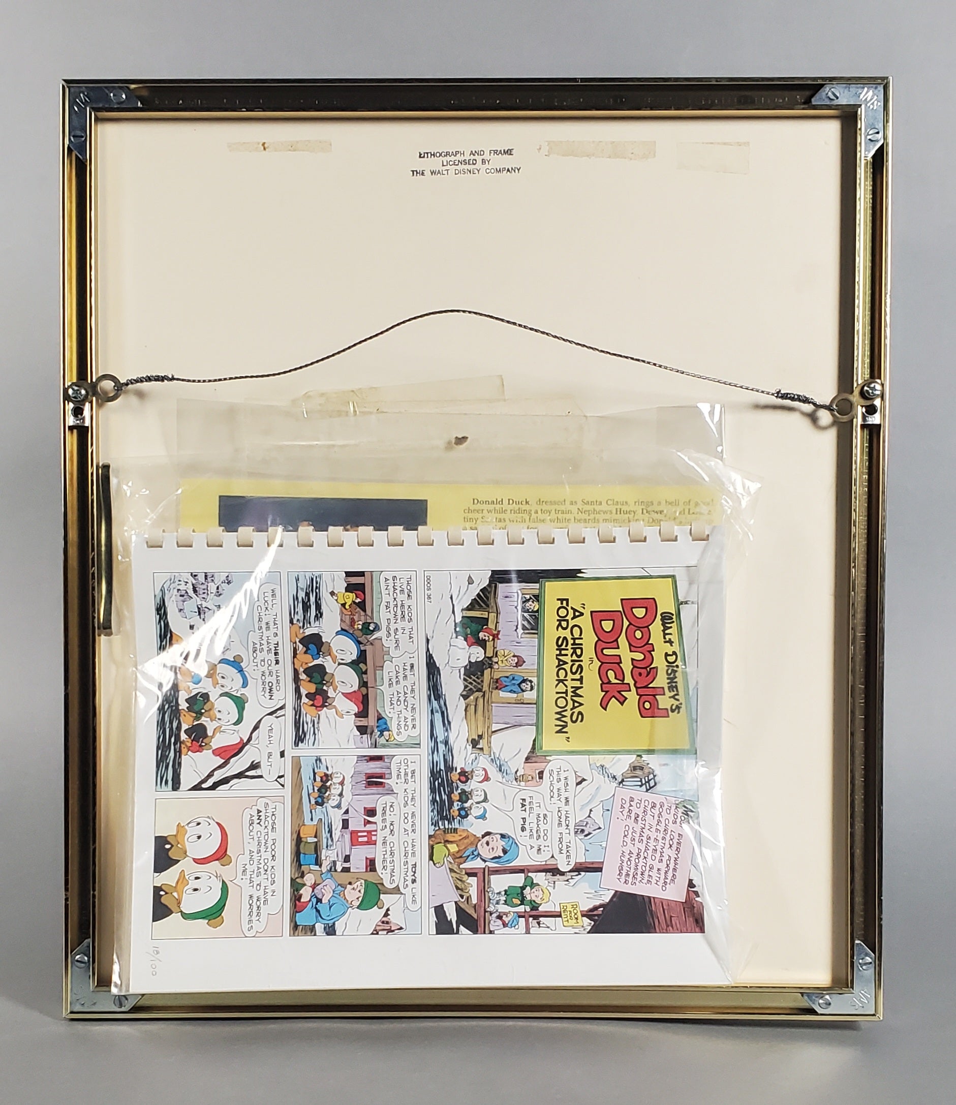 Donald Duck Gifts For Shacktown Carl Barks Signed Gold Plate Edition