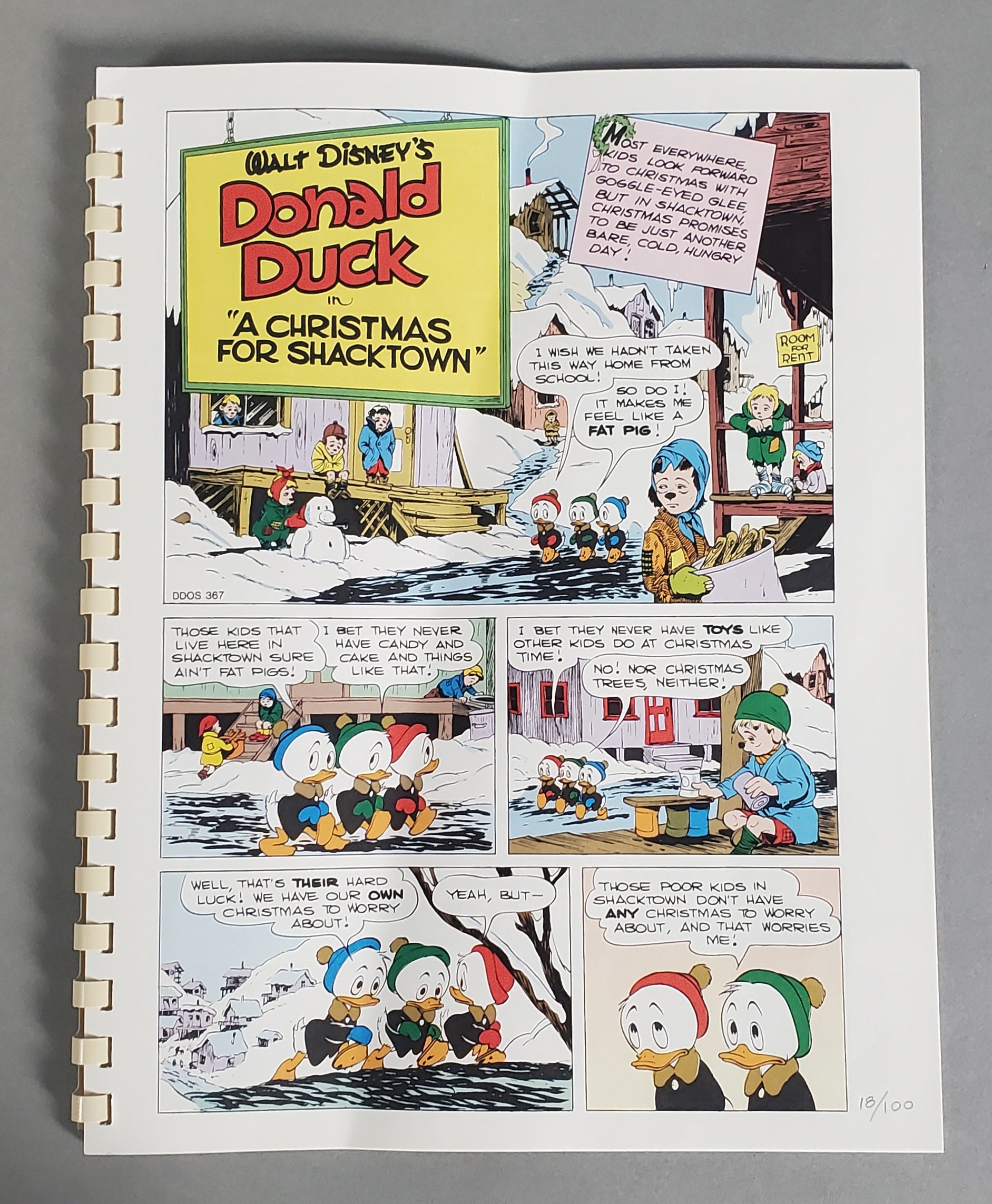 Donald Duck Gifts For Shacktown Carl Barks Signed Gold Plate Edition
