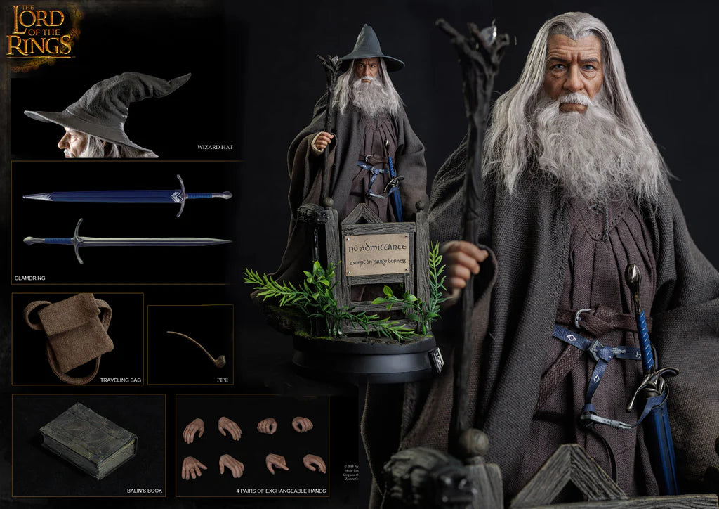 Gandalf The Grey LOTR Crown Series 1/6 Scale Figure Asmus NIB