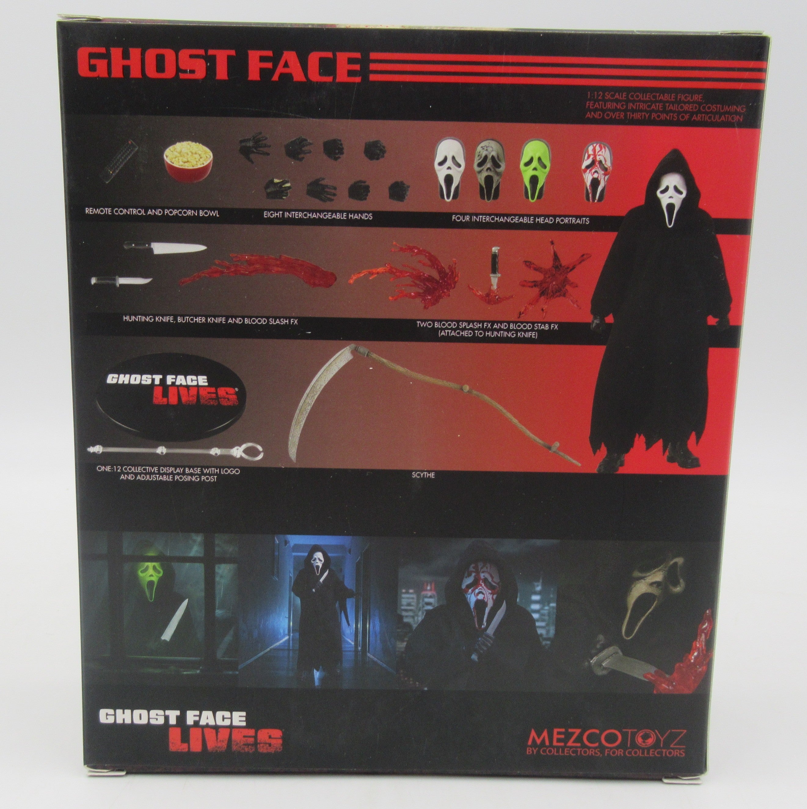 Ghost Face Lives Scream 1/12 Scale Action Figure Mezco One:12 NIB