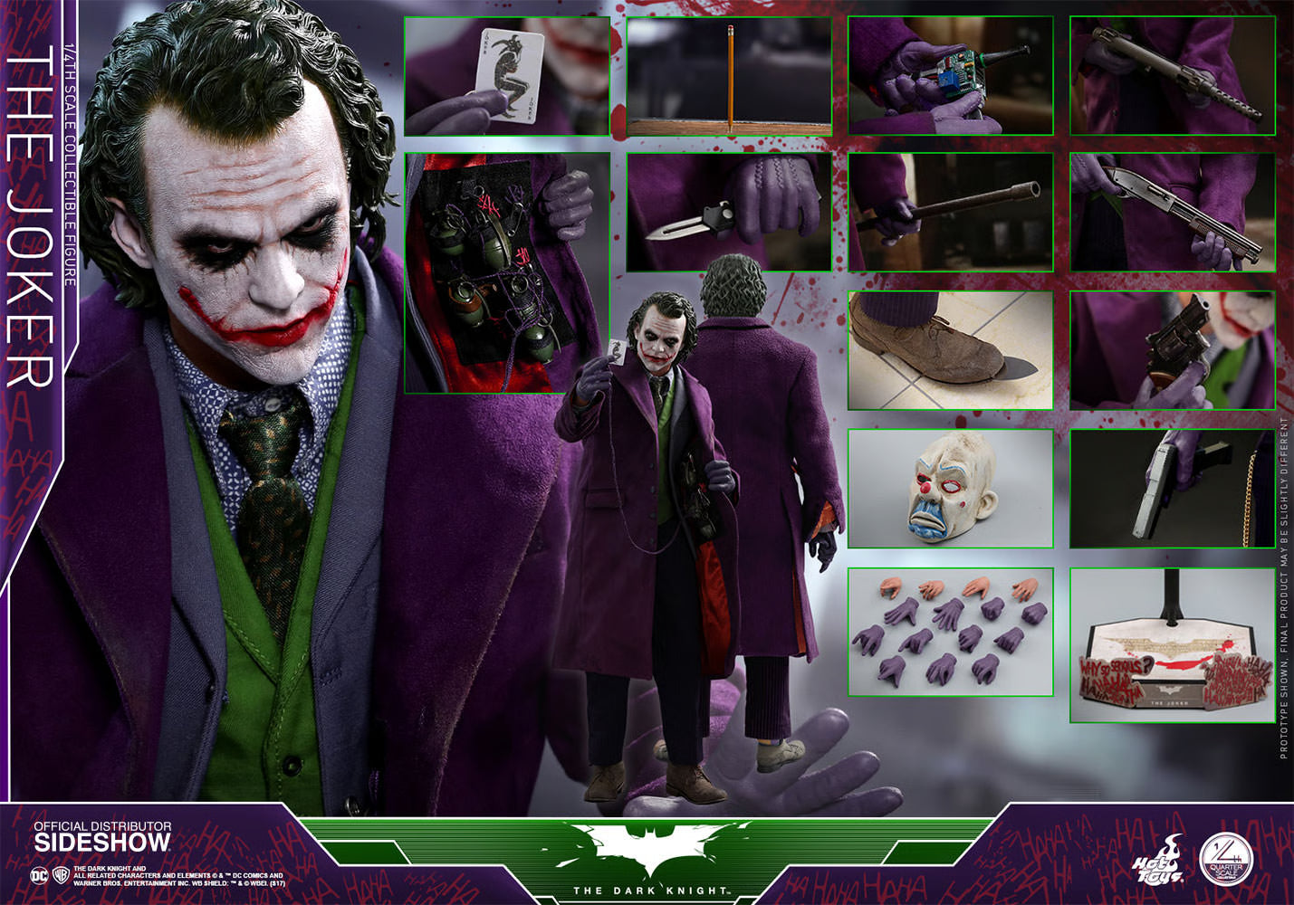 The Joker 1/4 Scale Dark Knight Hot Toys Collector's Ed Figure QS010