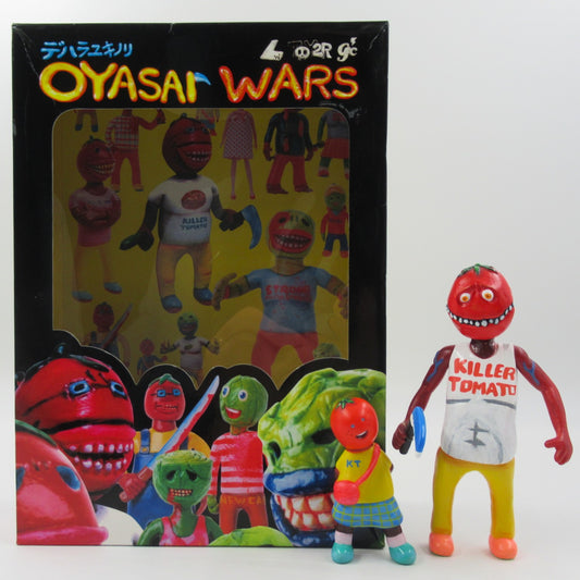 OYASAI WARS COLLECTION Killer Tomato Vinyl Figures - Yukinori Dehara (2005) Japanese Designer Art Toys