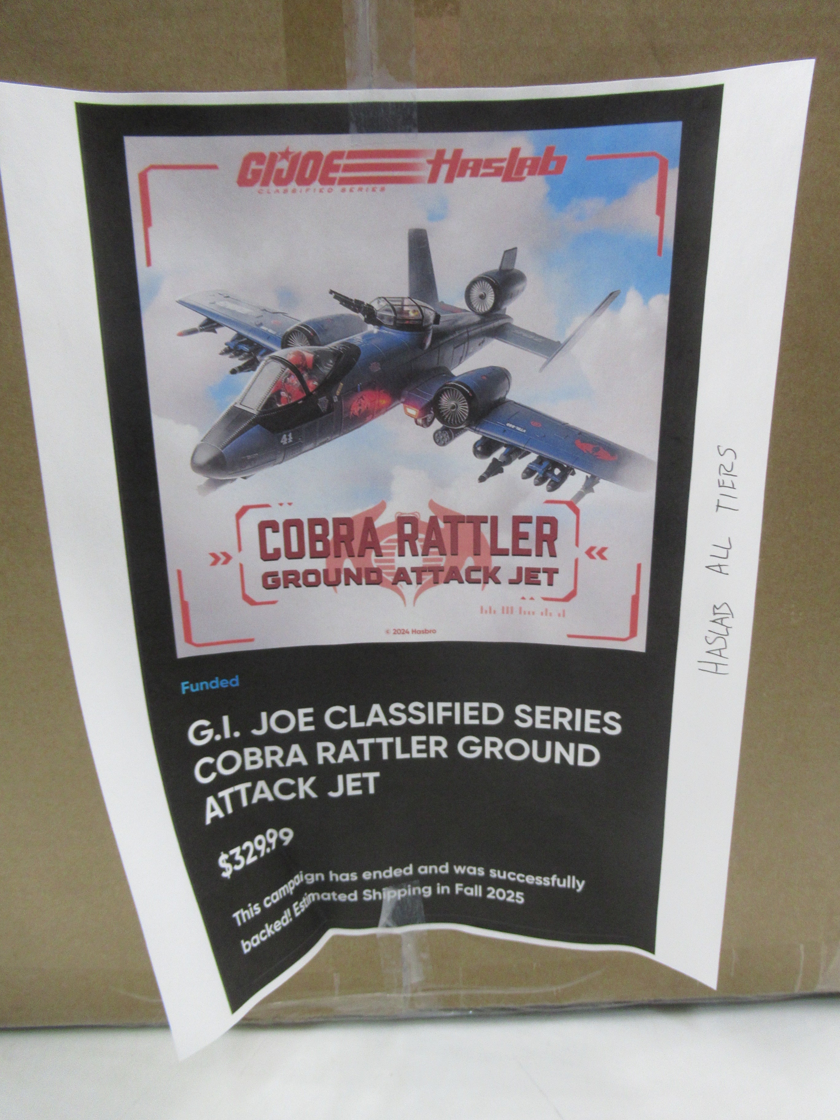 G.I. Joe Classified Series Cobra Rattler Ground Attack Jet Haslab