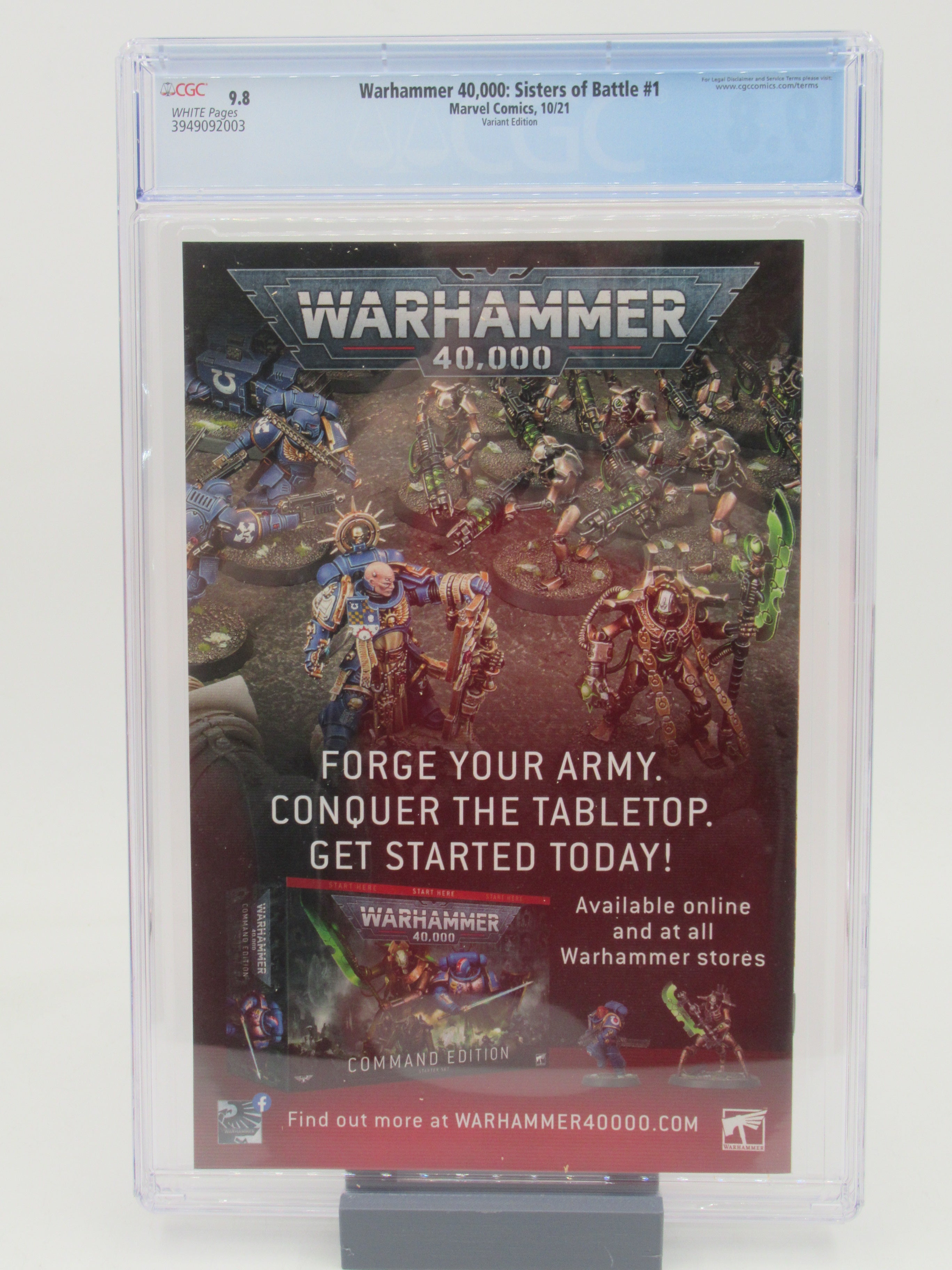 Warhammer 40k Sisters of Battle #1 comic CGC 9.8