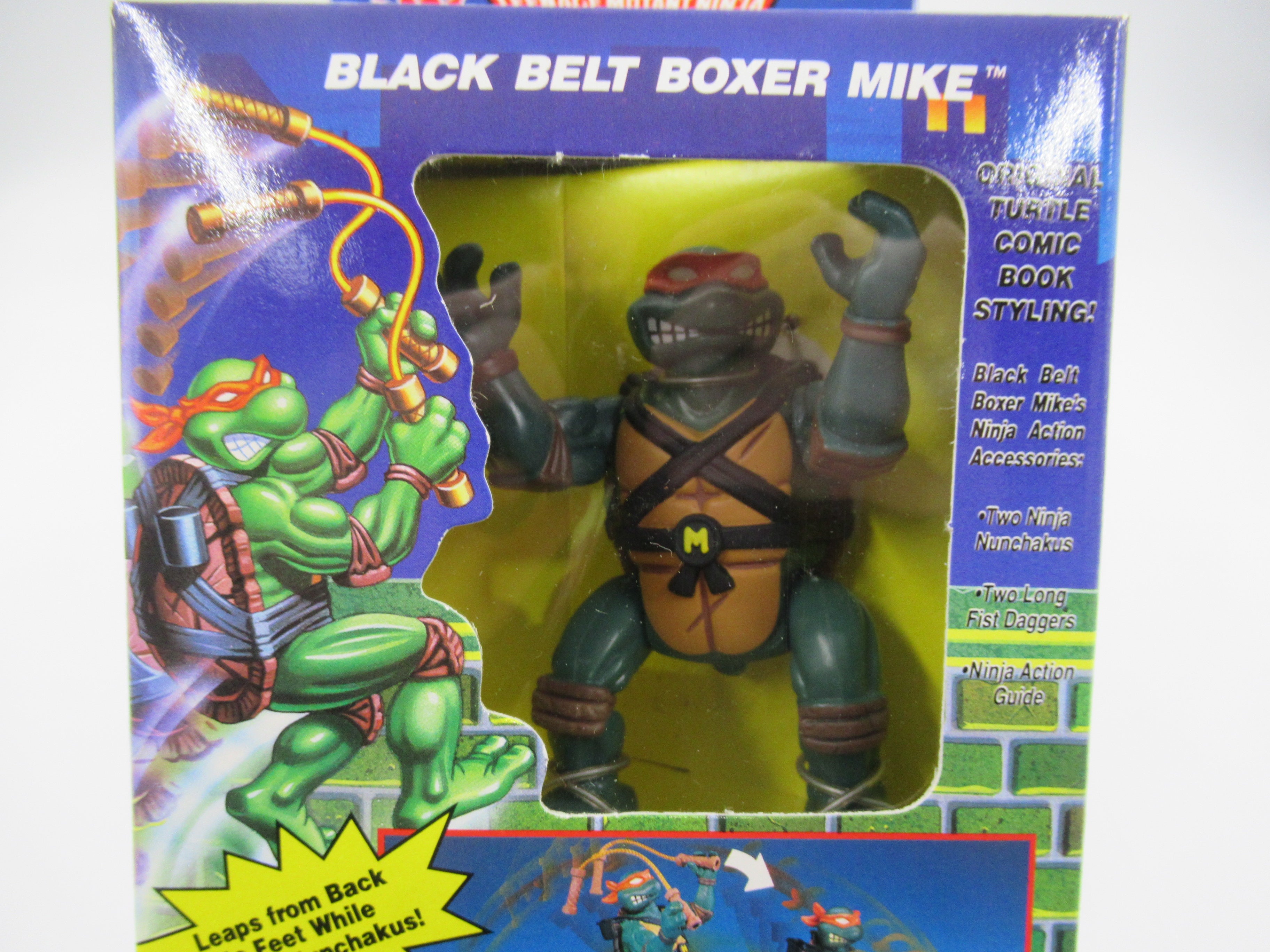 TMNT Black Belt Boxer Mike Ninja Action 5" Figure Teenage Mutant Ninja Turtles - Playmates (1993)