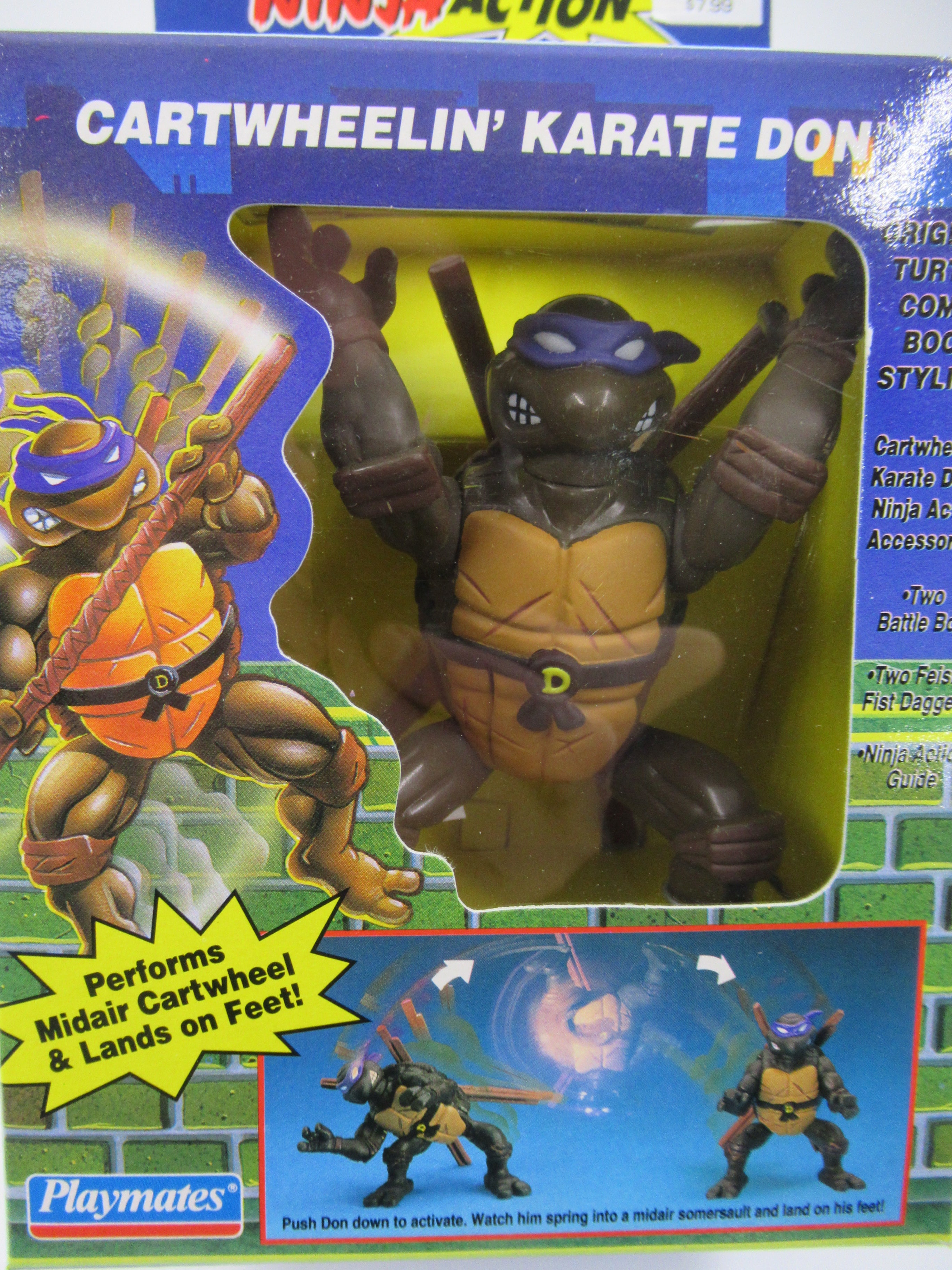 Teenage Mutant Ninja Turtles Cartwheelin' Karate Don Ninja Action 5