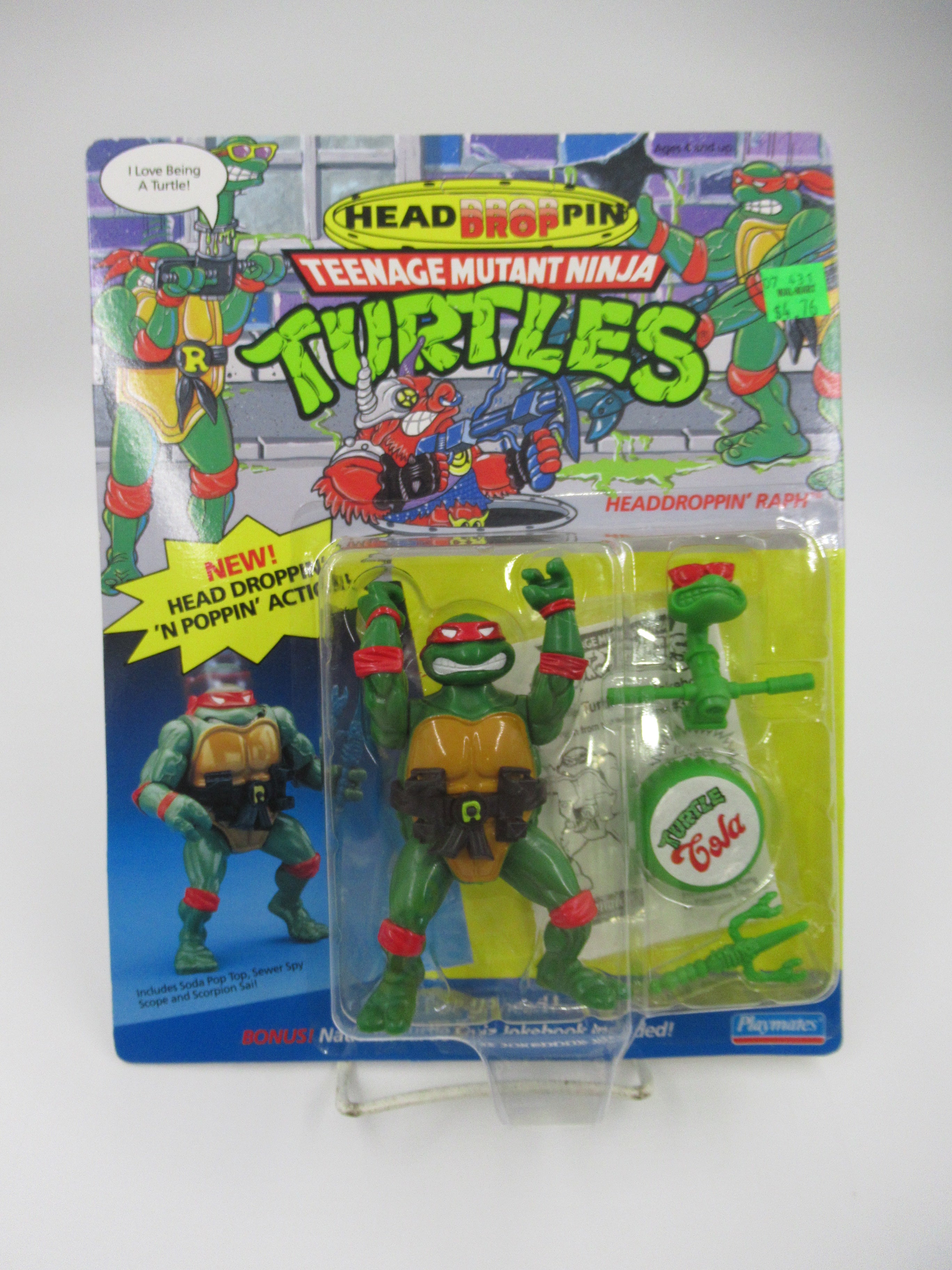 Teenage Mutant Ninja Turtles Headdroppin'  TMNTs Set of 4 - Playmates (1991)