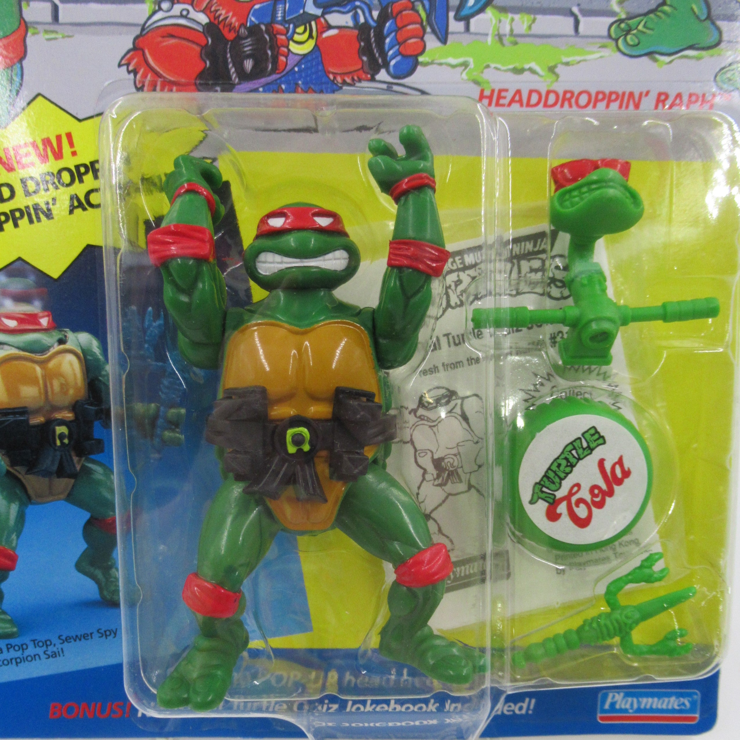 Teenage Mutant Ninja Turtles Headdroppin'  TMNTs Set of 4 - Playmates (1991)