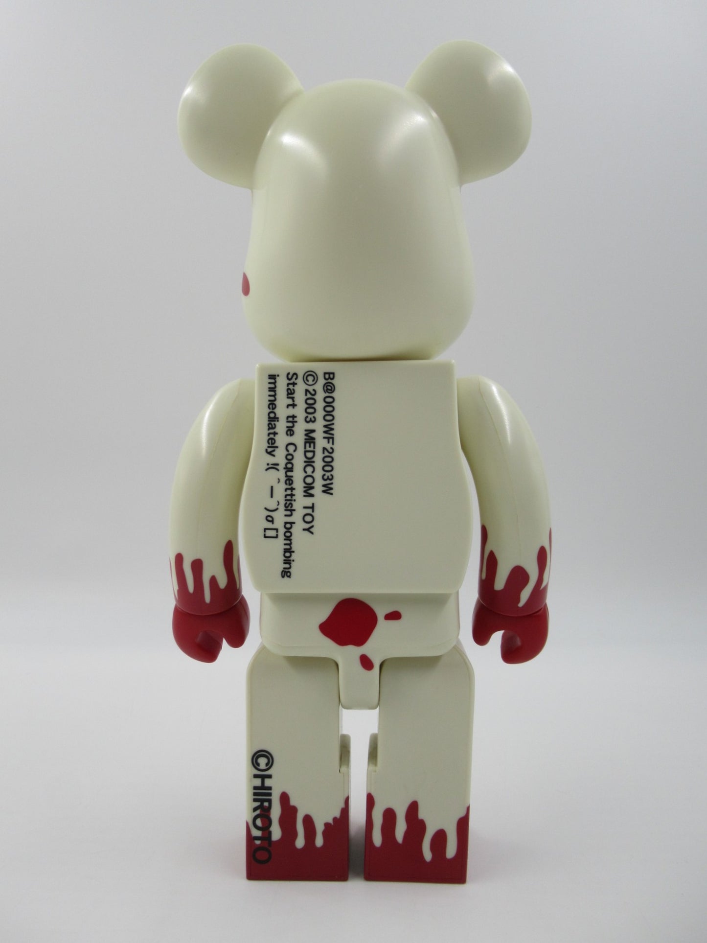 BEARBRICK Hiroto Bloody Throat 400% Figure - Medicom Toy (2003) Be@rbrick Art Toy