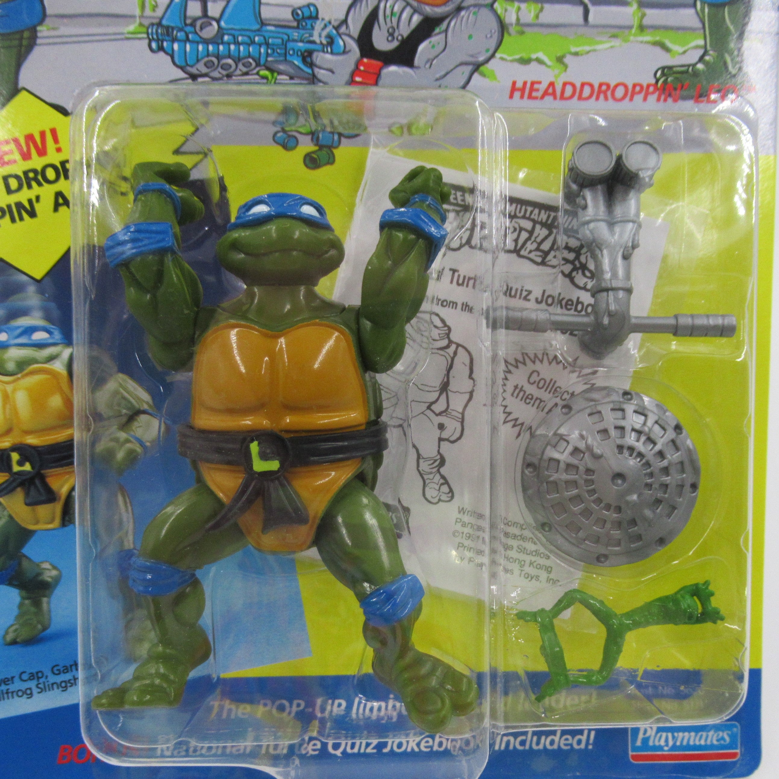 Teenage Mutant Ninja Turtles Headdroppin'  TMNTs Set of 4 - Playmates (1991)