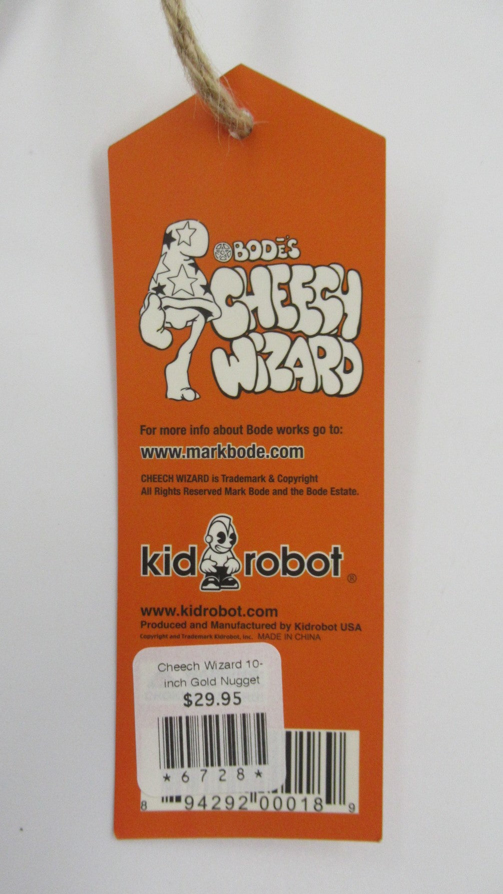 BODE'S Cheech Wizard Gold Nugget Edition Vinyl Figure - Kidrobot (2003) Limited Edition Art Toy