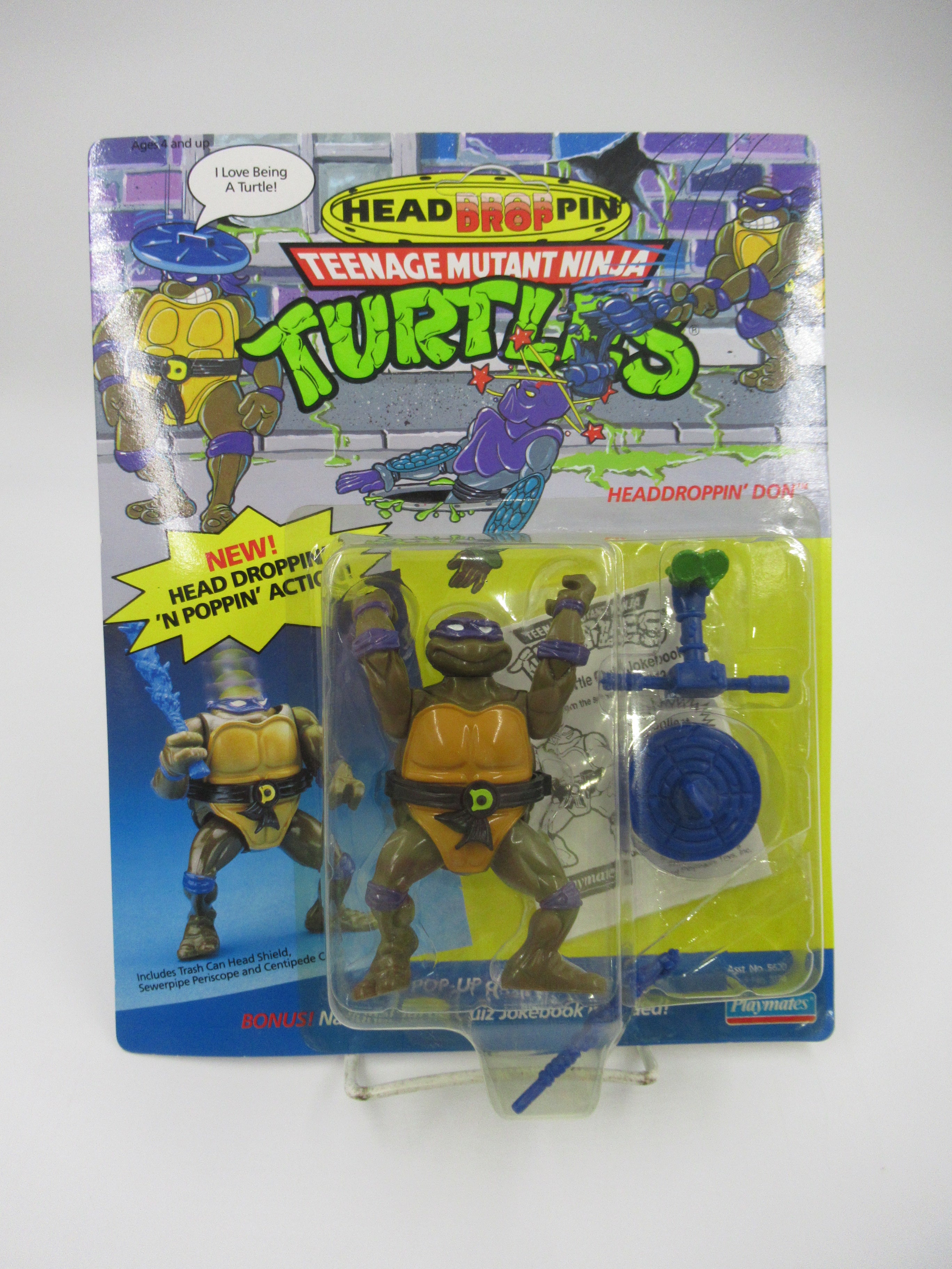 Teenage Mutant Ninja Turtles Headdroppin'  TMNTs Set of 4 - Playmates (1991)