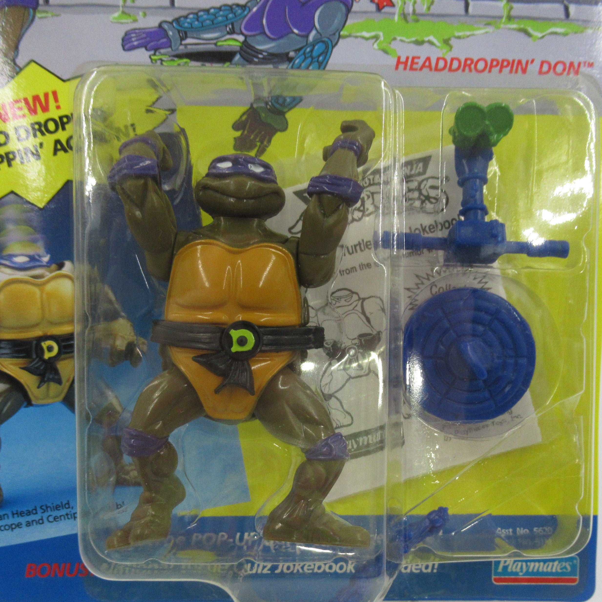 Teenage Mutant Ninja Turtles Headdroppin'  TMNTs Set of 4 - Playmates (1991)