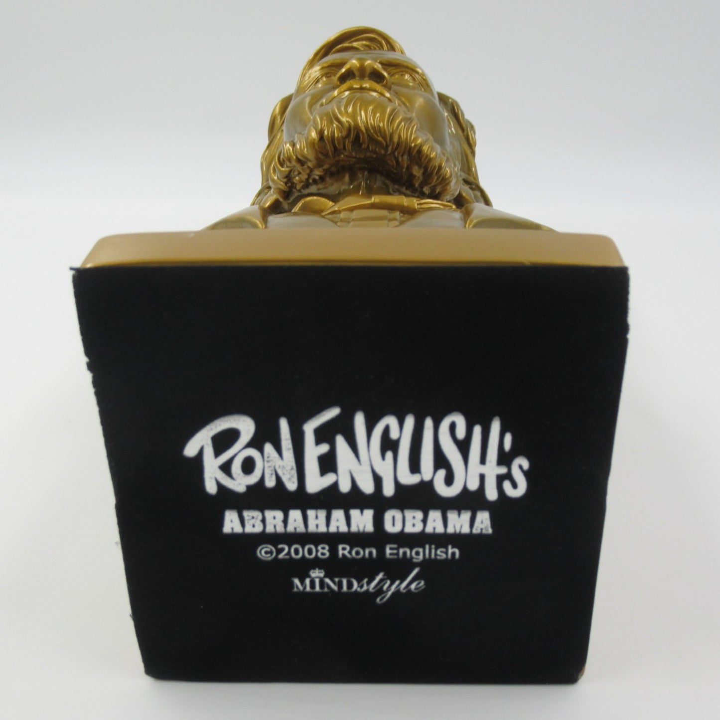 RON ENGLISH Abraham Obama Gold Bust - Mindstyle (2008) Loose Vinyl Art Toy