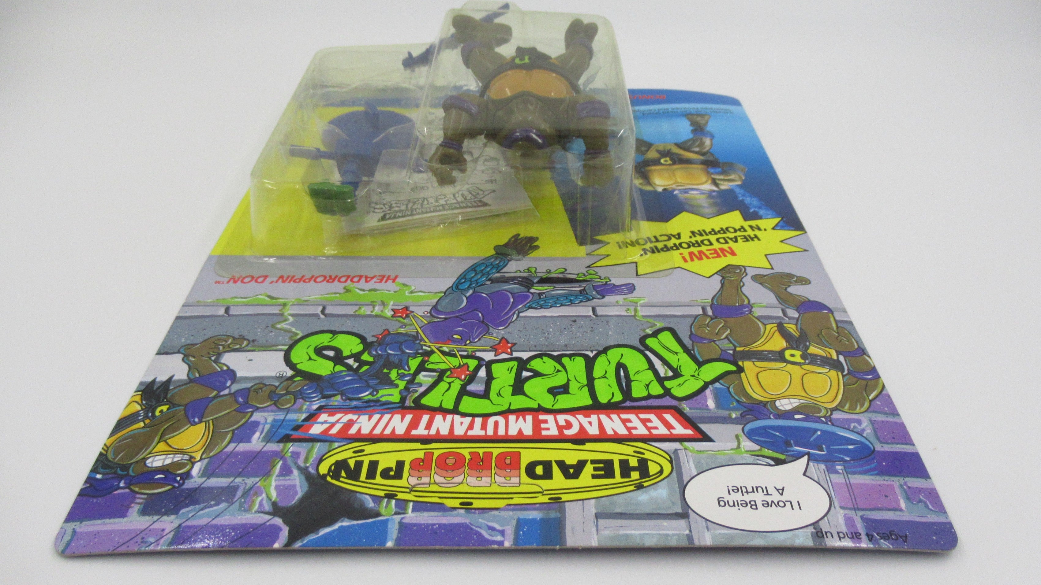 Teenage Mutant Ninja Turtles Headdroppin'  TMNTs Set of 4 - Playmates (1991)