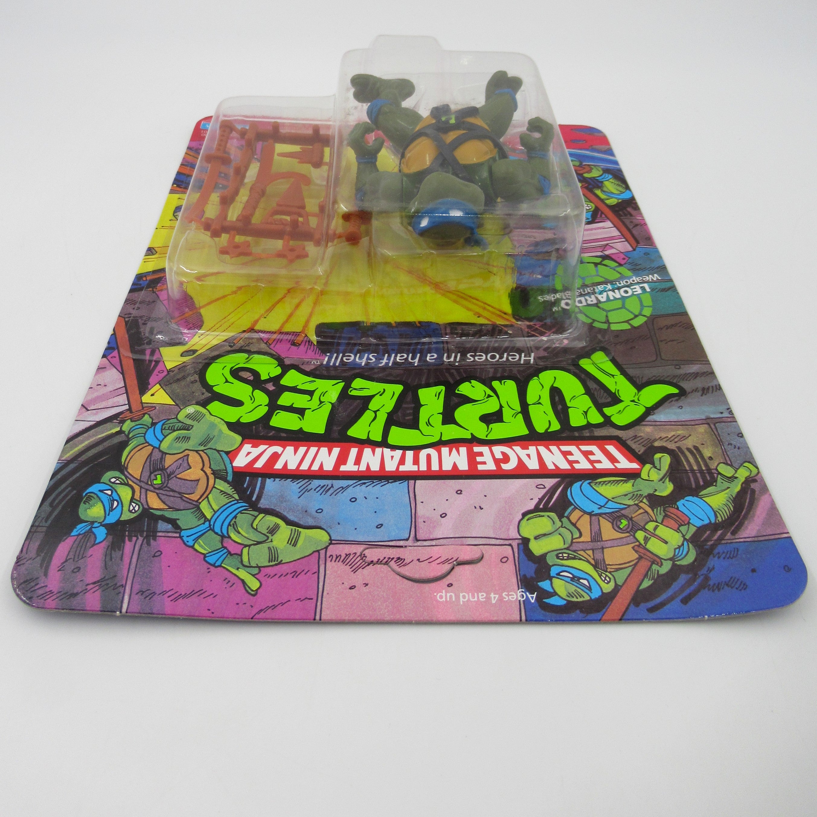 Teenage Mutant Ninja Turtles Leonardo 10-Back 4.5" Figure TMNTs - Playmates (1988)