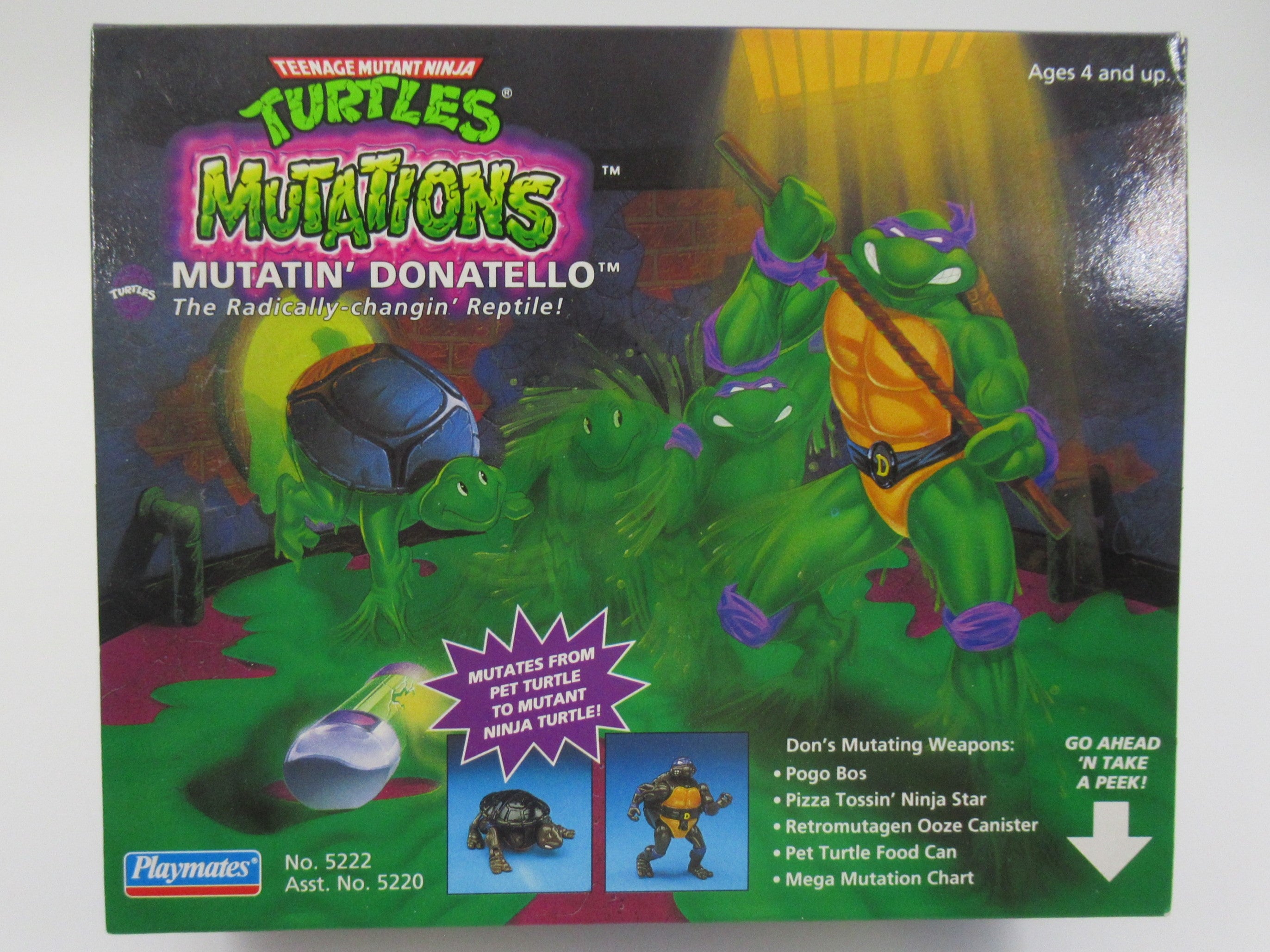 Teenage Mutant Ninja Turtles Mutations Figure Set of 4 TMNTs - Playmates (1992)