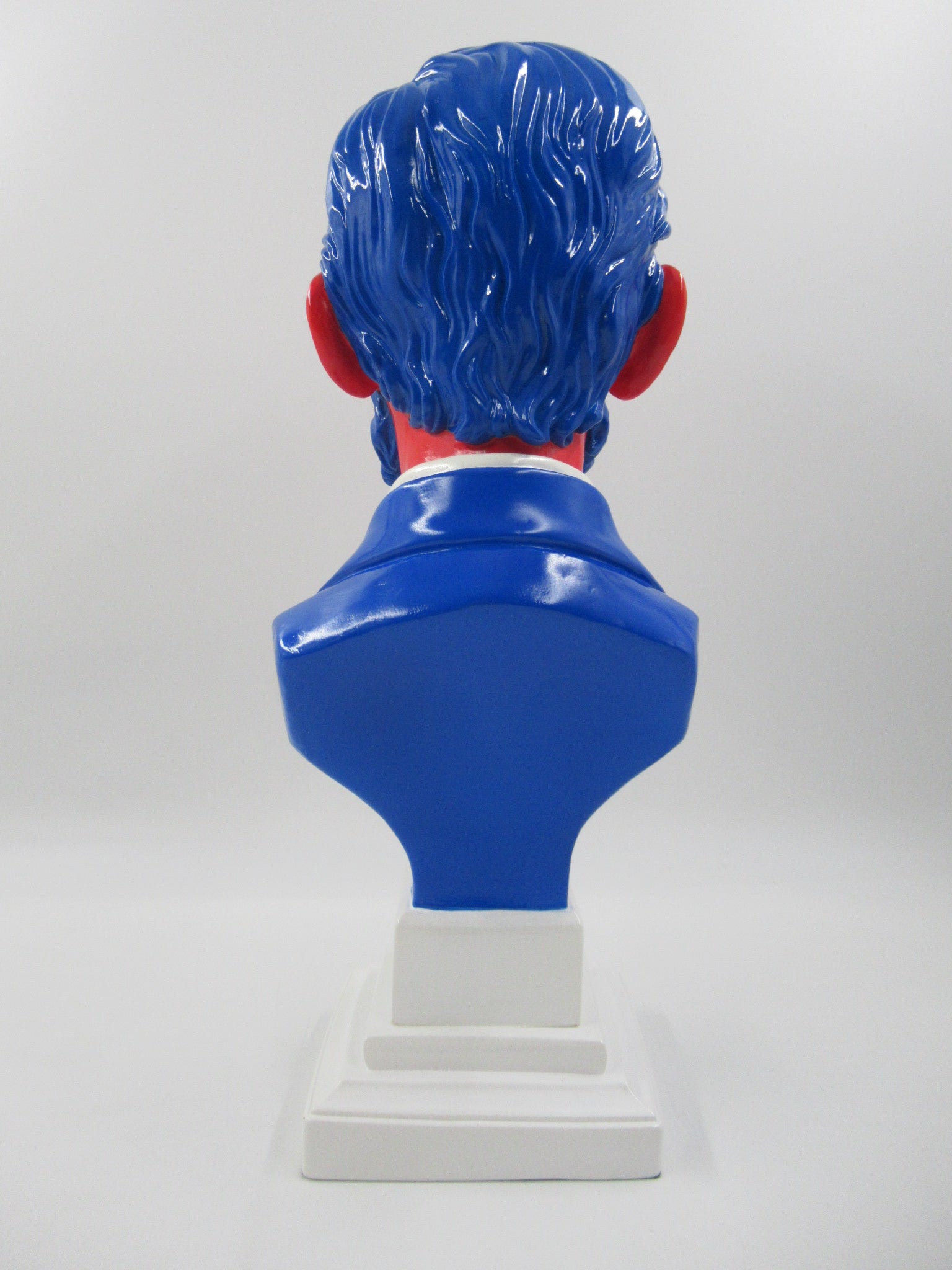 RON ENGLISH Abraham Obama Inauguration Bust - Mindstyle (2008) Red/Blue Vinyl Art Toy